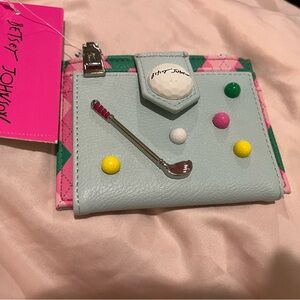Betsey Johnson Pink and Green Golf Wallet